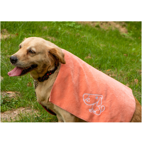 Плюшевое полотенце для собак из микрофибры персонального размера